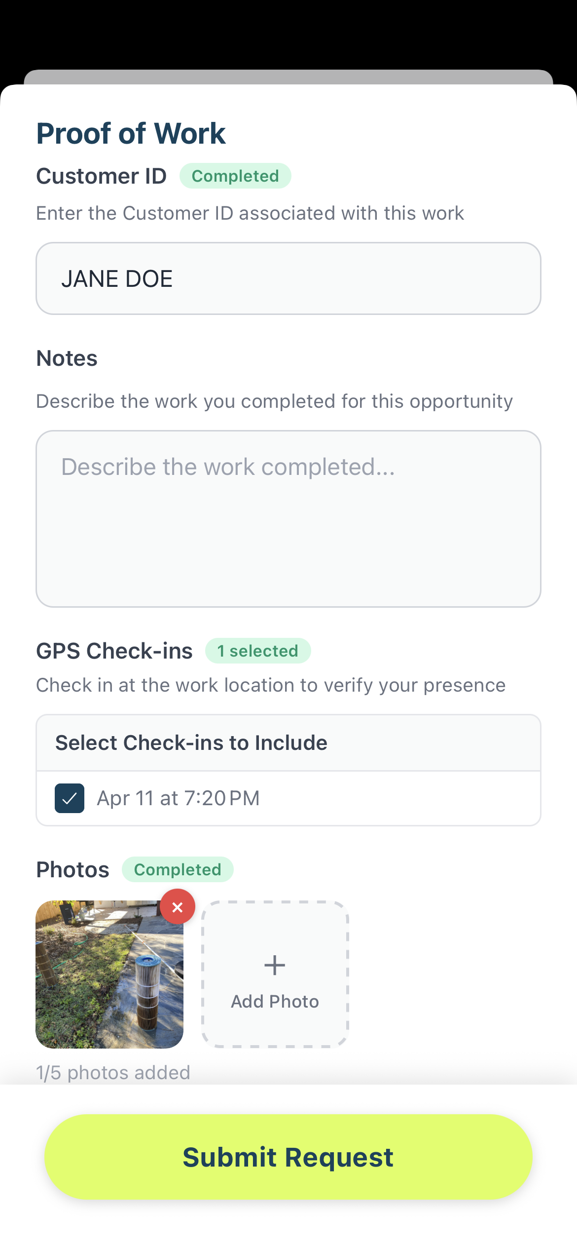 Tech submits proof of work